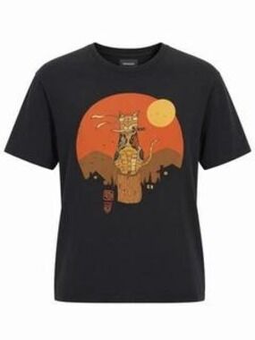 Threadless Men's Graphic Cat T-Shirt M Black